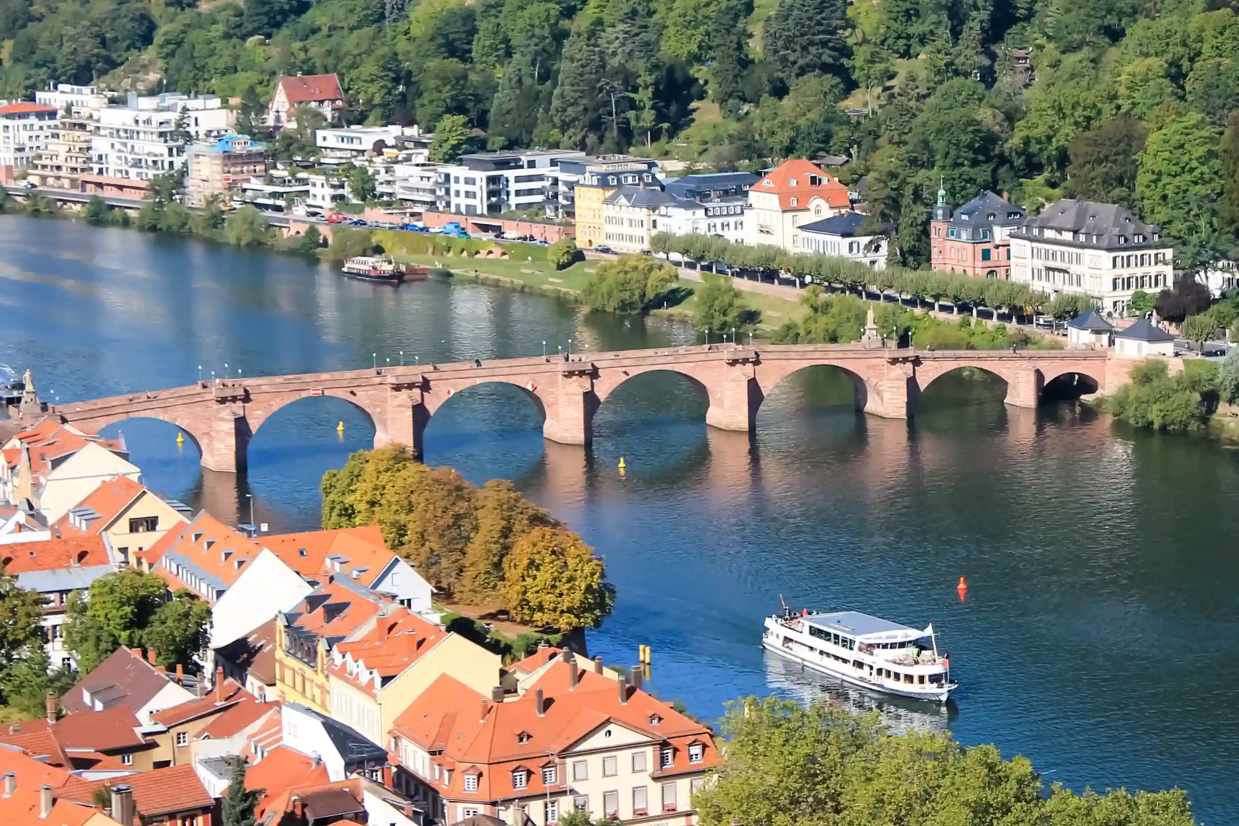 a bridge on a river heidelberg