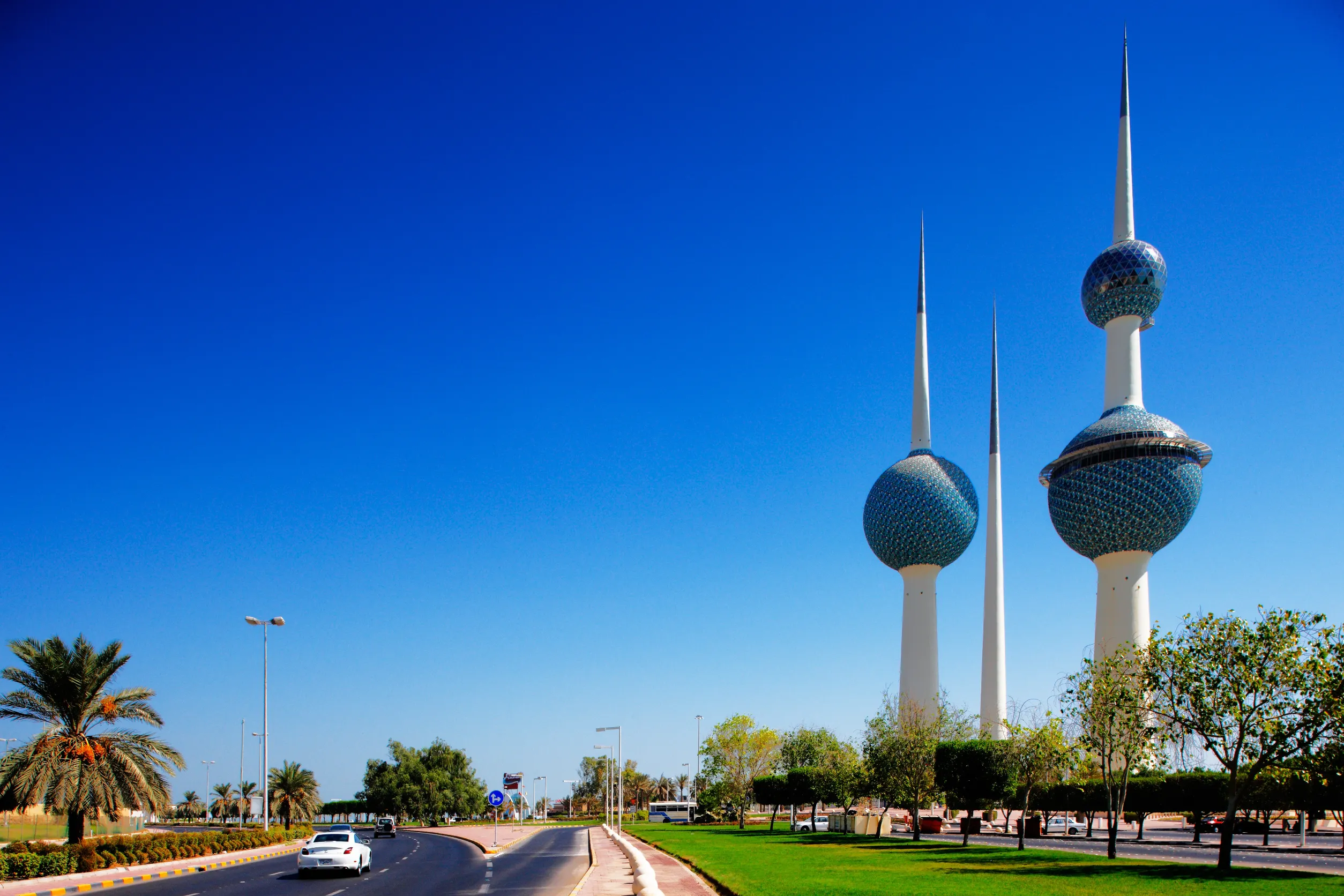 beautiful architectural structures are icons of the kuwait city