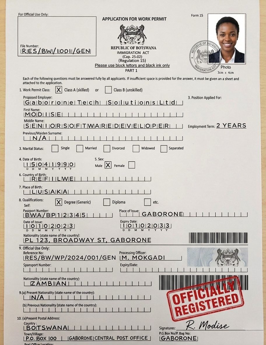 Botswana Work Permit