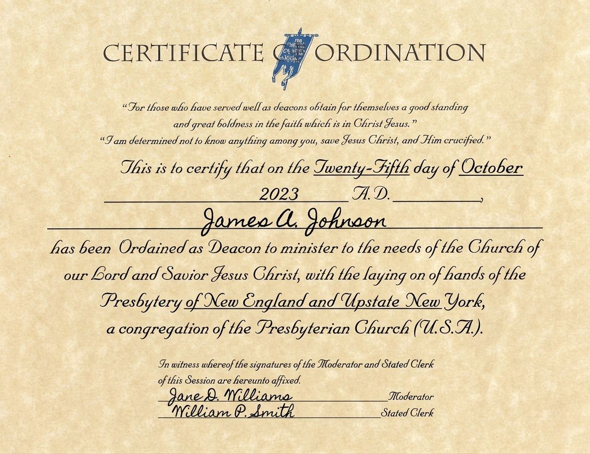 Certificate Of Ordination Sample