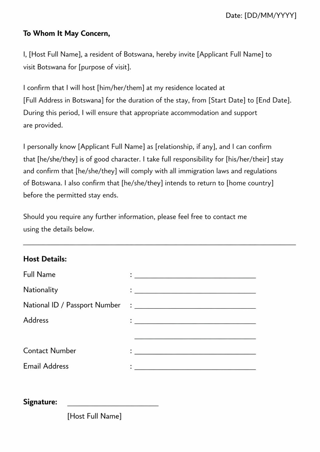 Invitation Letter Sample