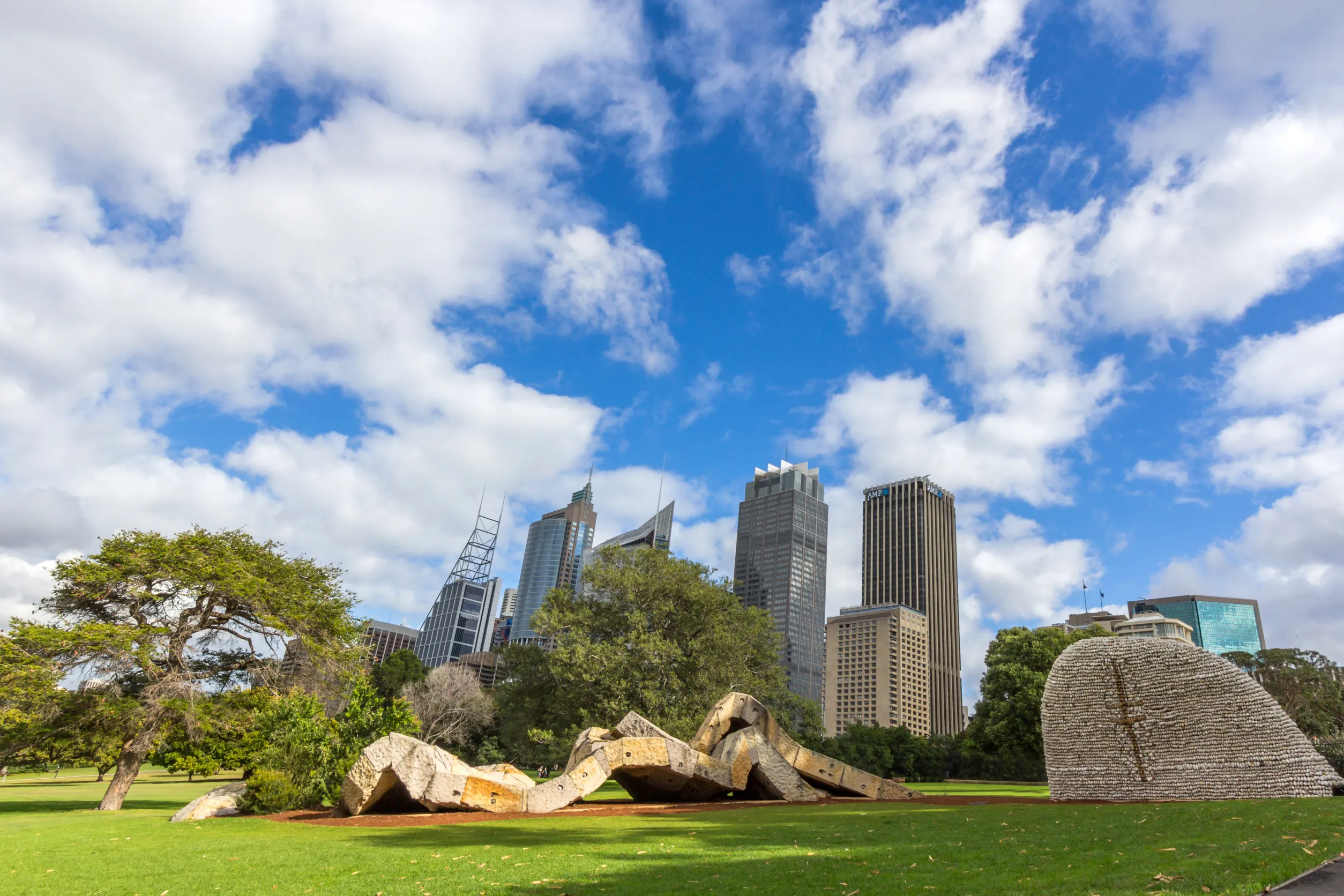 modern skyscrapers at darling harbour in sydney australia