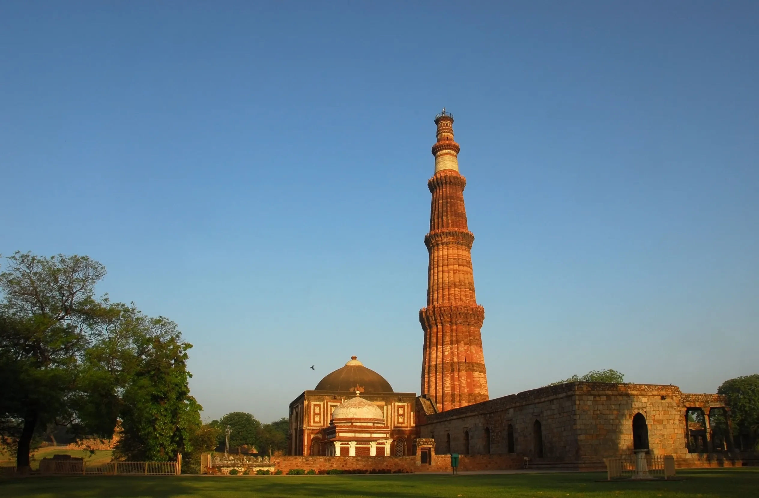 qutab minar in new delhi india is a unesco world heritage