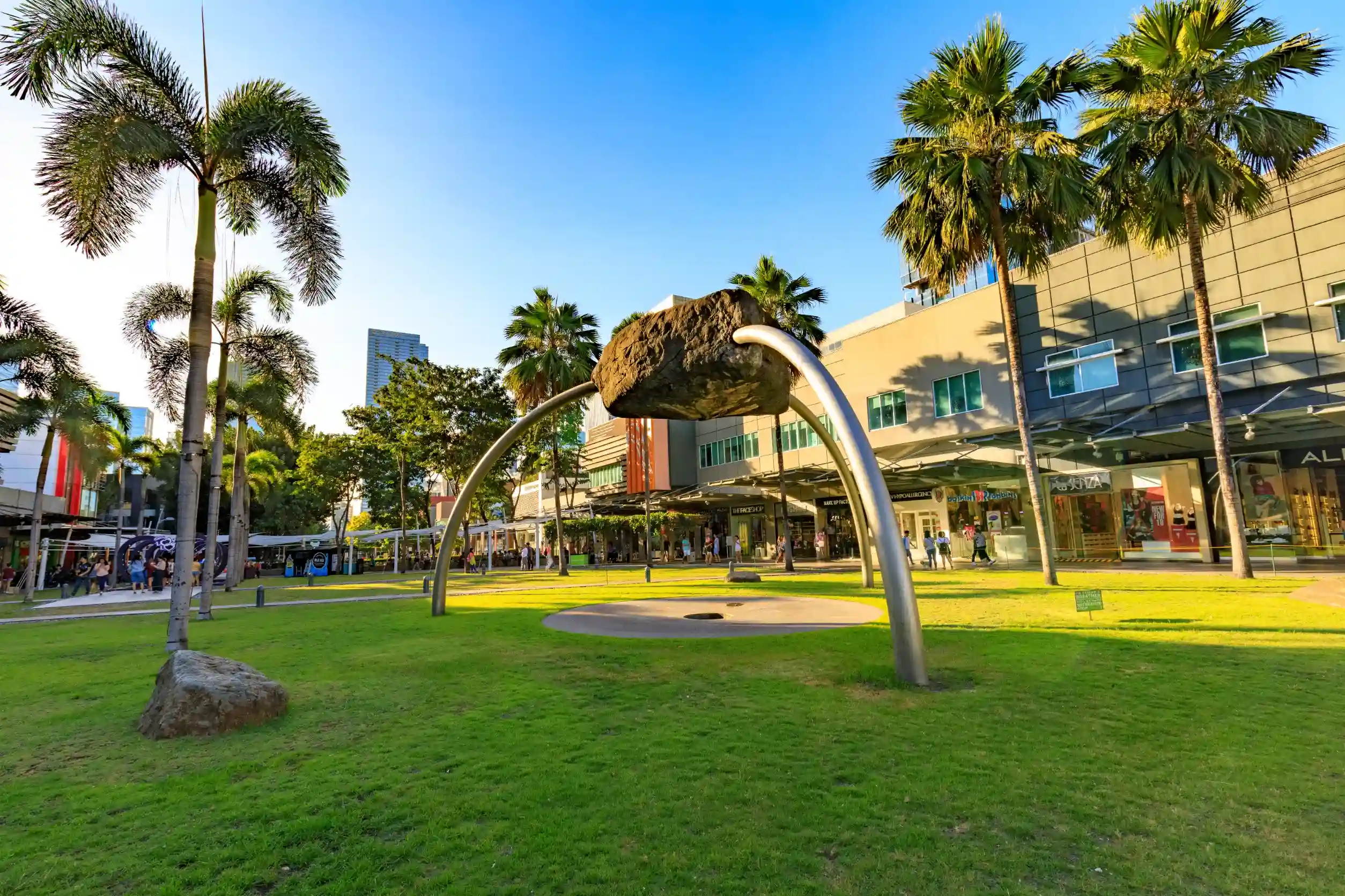 scenery of bonifacio high street which is the famous shopping street