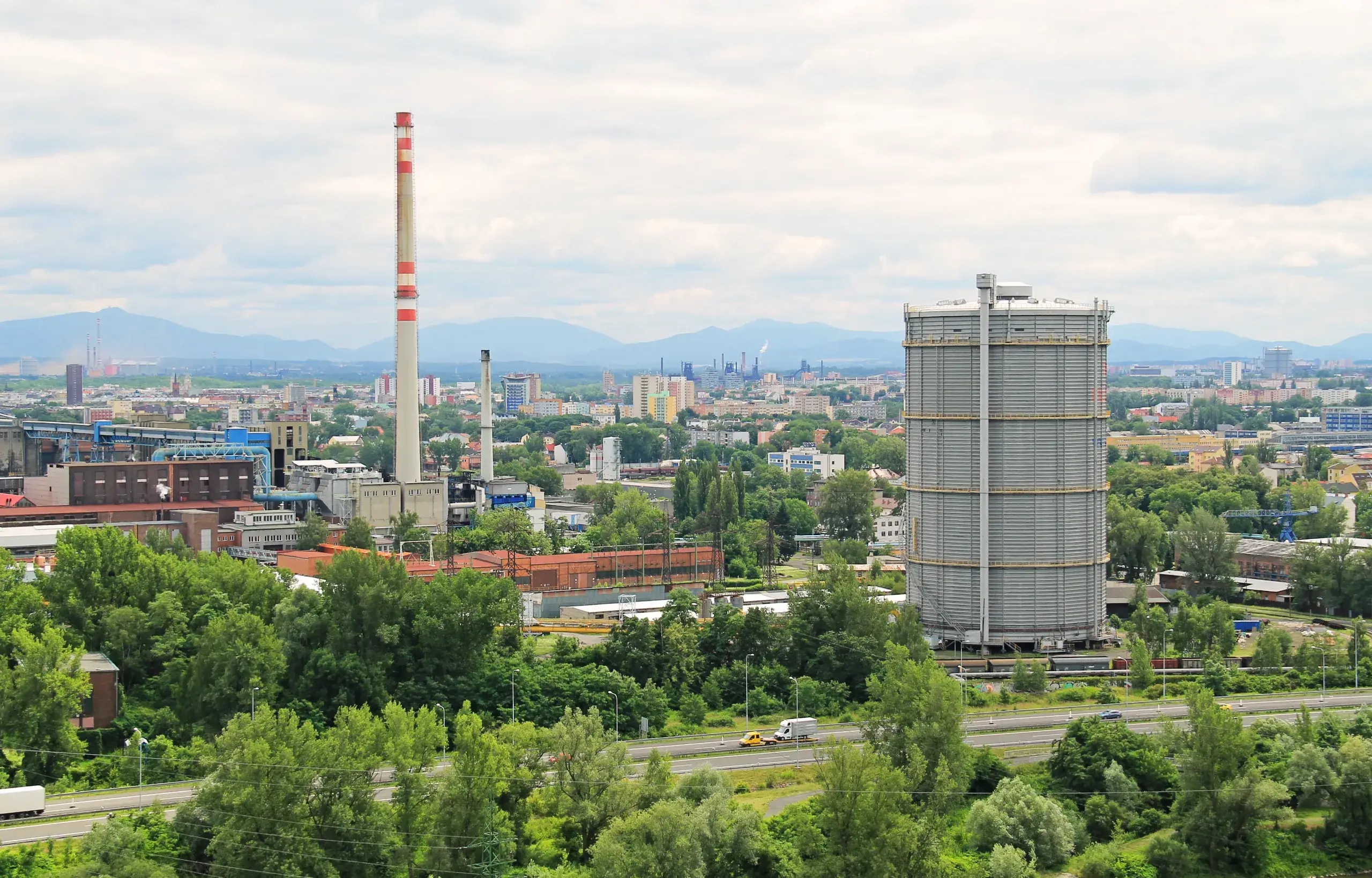 szczecin aerial view city landscape with a view of the castle