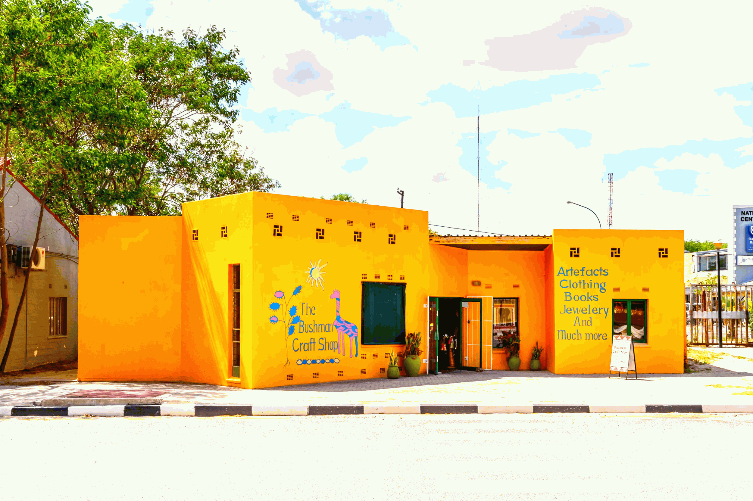 the famous airport building of maun botswana