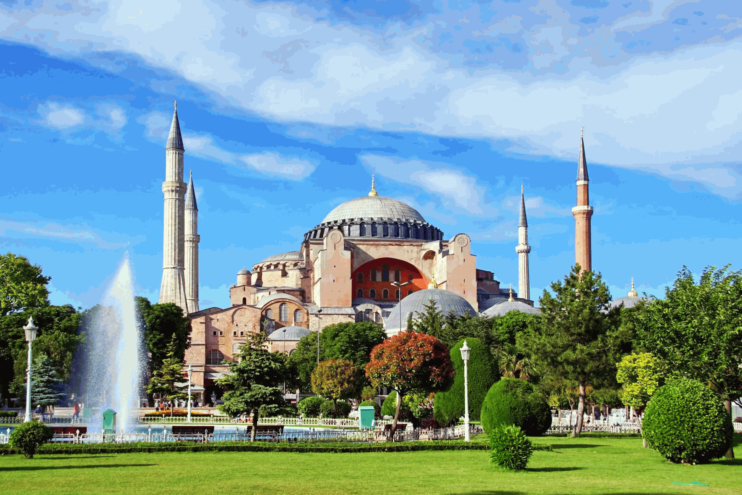 the famous hagia sophia mosque in istanbul turkey