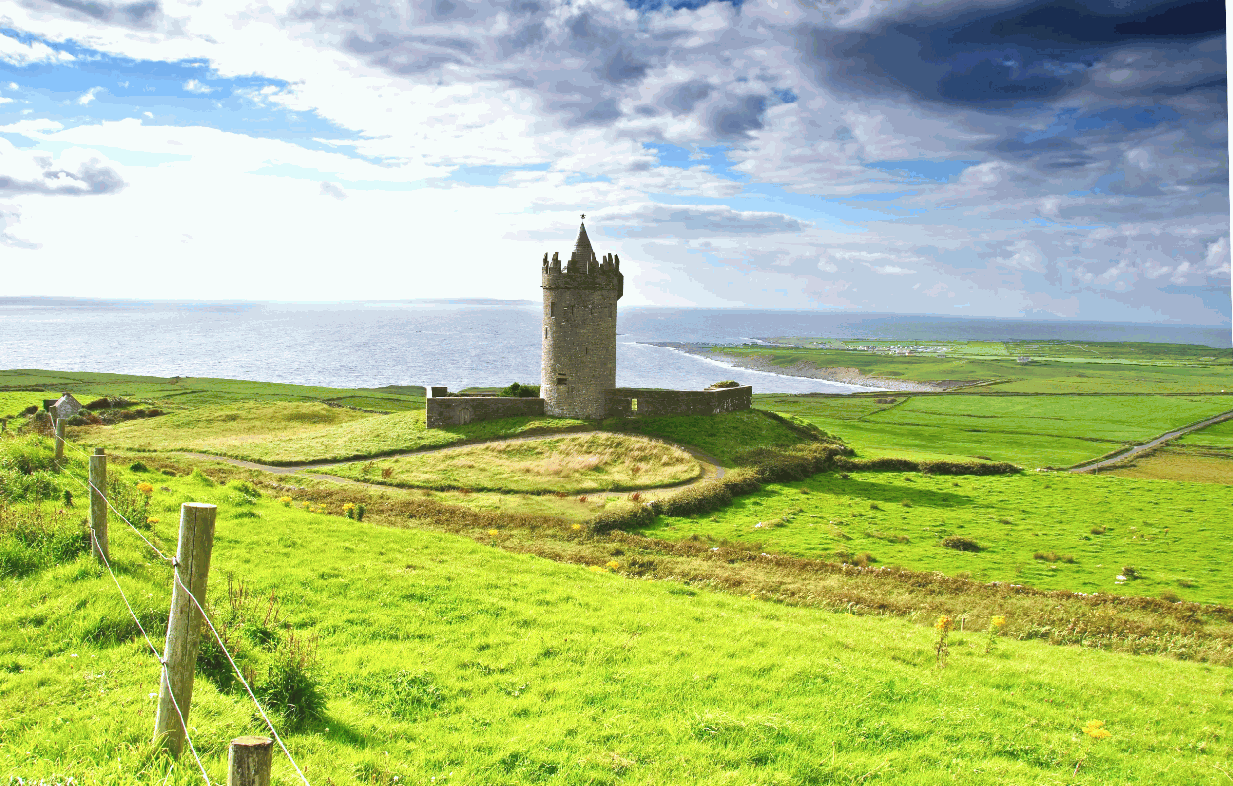 the famous old irish castle in doolin ireland