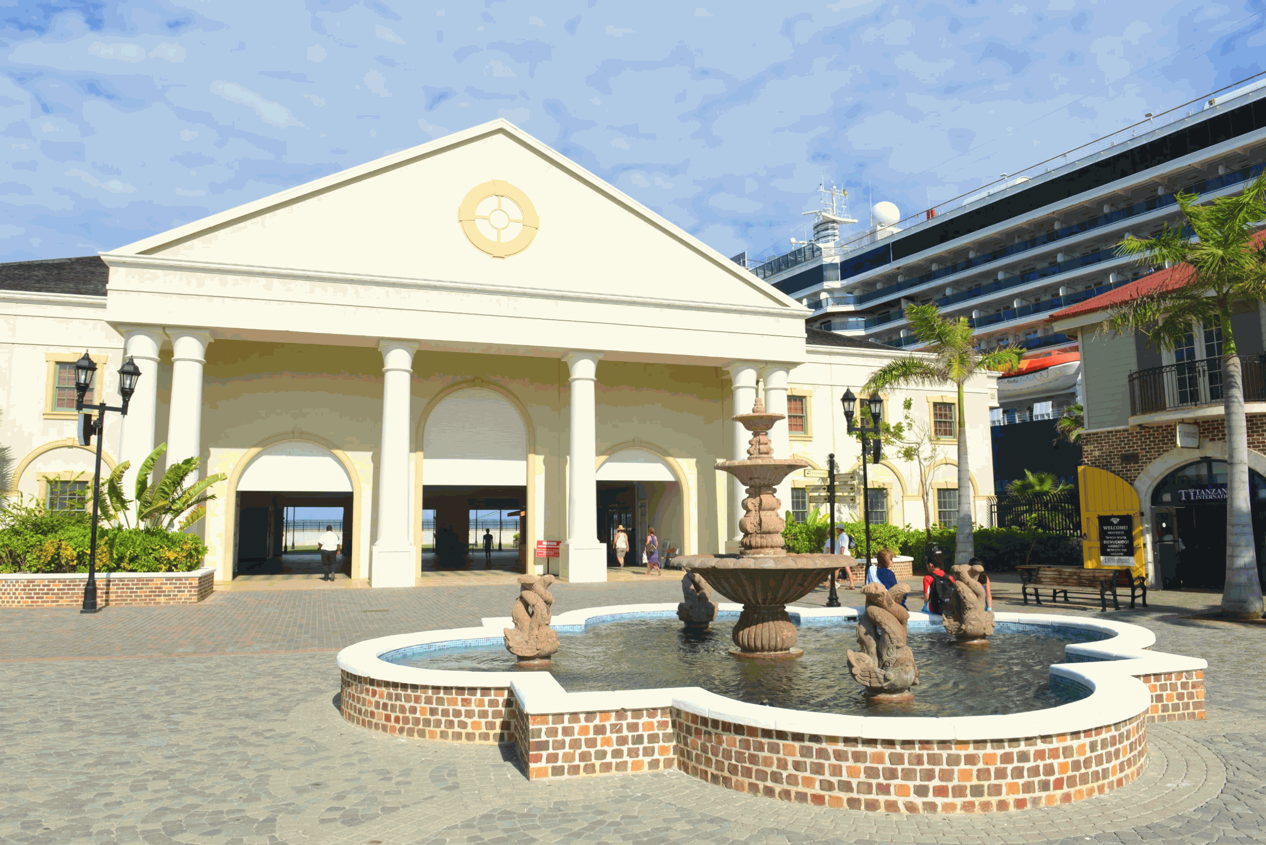 the royal cruise port building in falmouth jamaica
