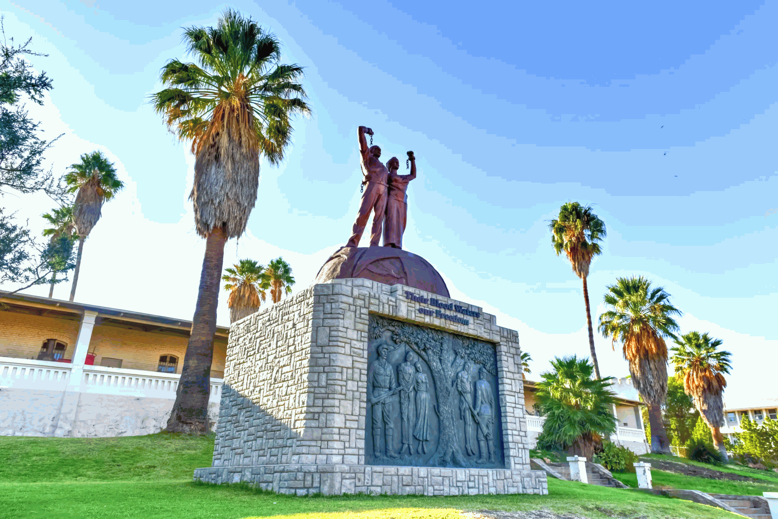 the tintenpalast monument in namibia