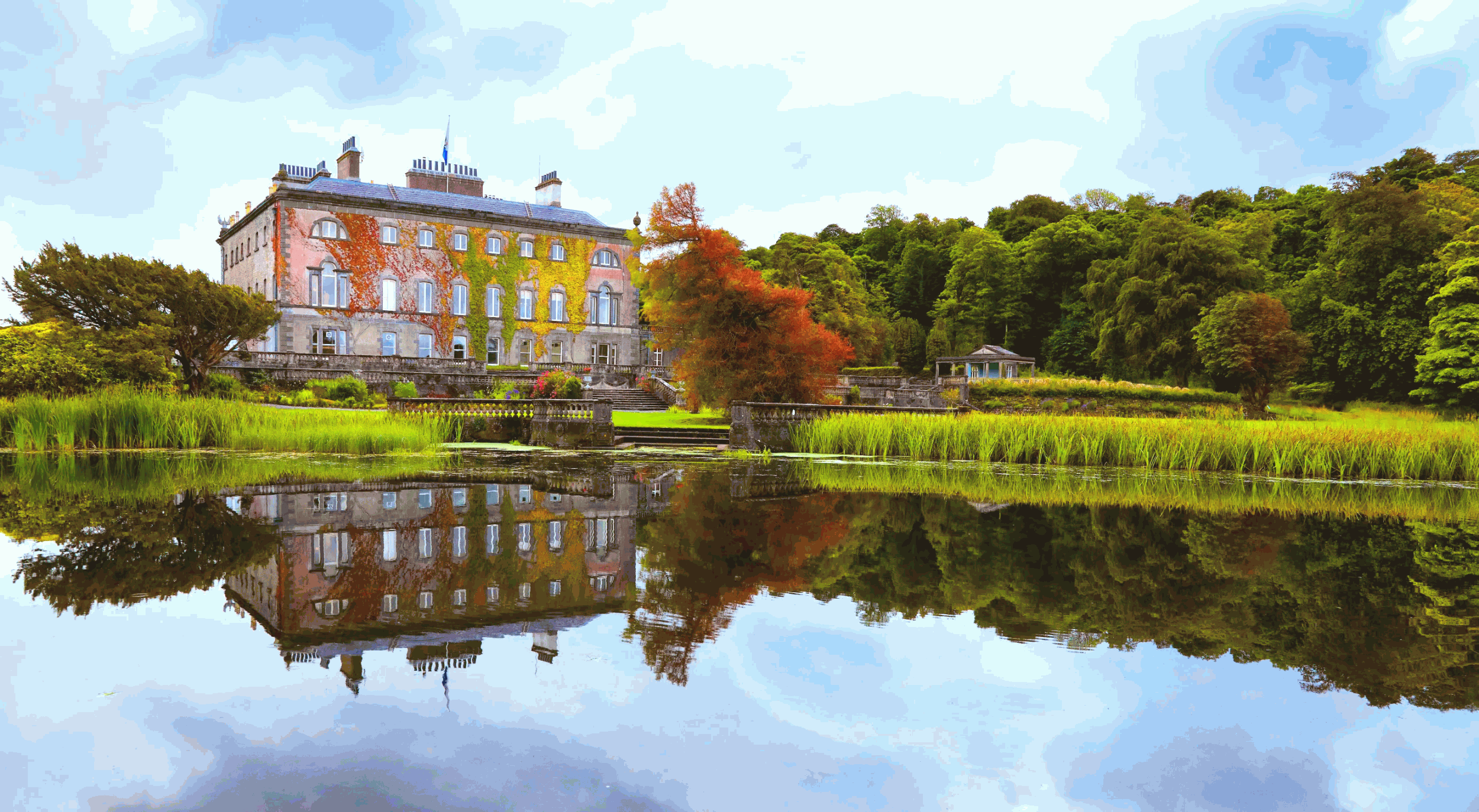 the view of west port house in ireland