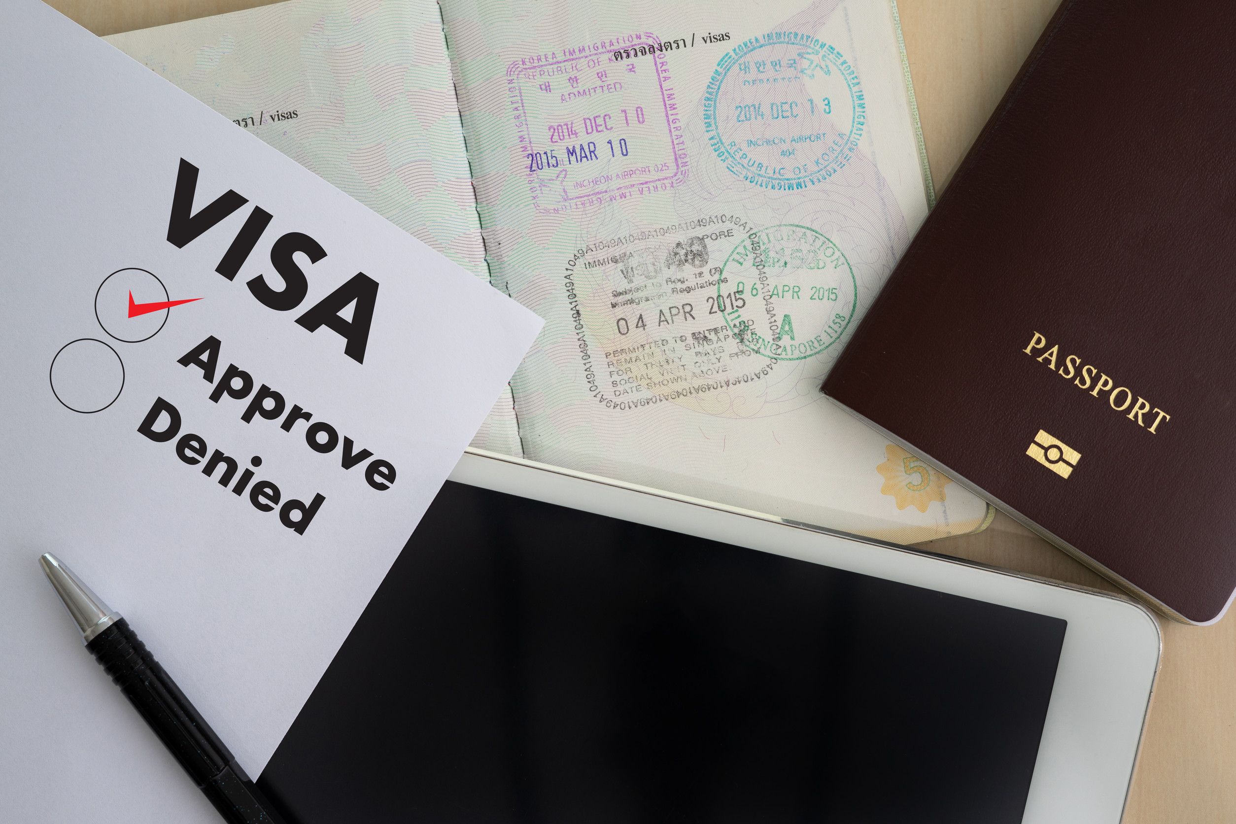 Visa Application Form To Travel Immigration A Document Money